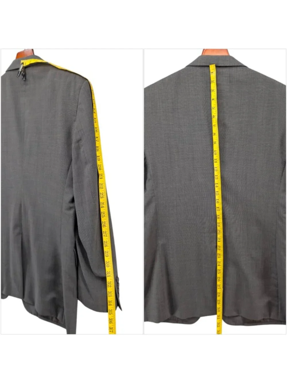 Jos A Bank 2 Piece Wool Suit Mens Grey 2 Button Pleated Cuffed Size 40R 34x28